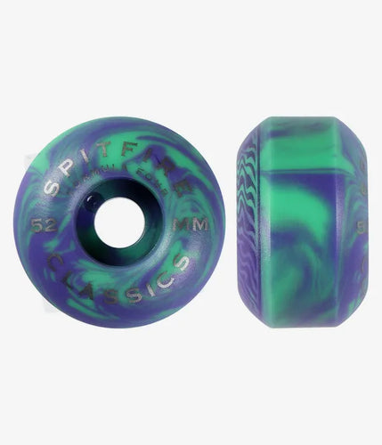 Spitfire Wheels Swirled Classic 99a 52mm Teal Purple Skate Skateboard Skateboarding Maroc Morocco Shop Skateshop Skatemarket