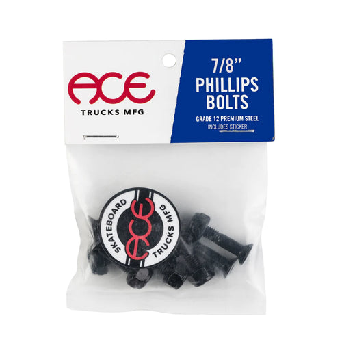 Ace Trucks Bolts 7/8 Phillips Skate Skateboard Skateboarding Morocco Maroc Skateshop Shop Skatemarket